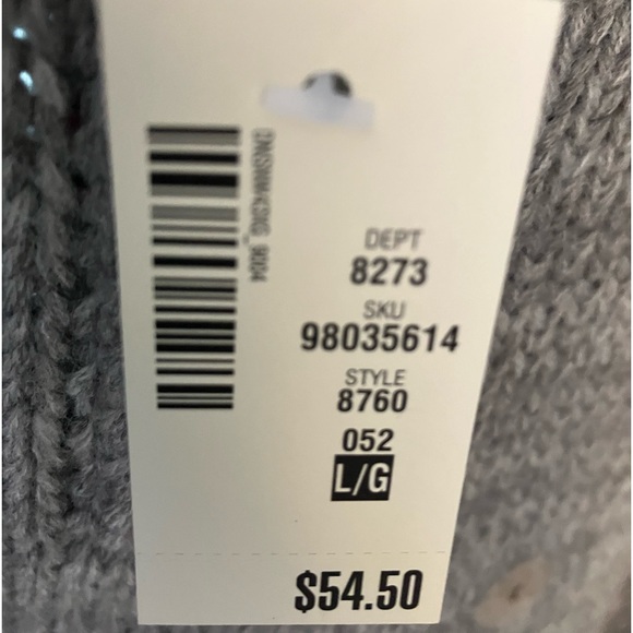 NWT Prince & Fox gray with pink trim half zip sweater - Picture 4 of 5